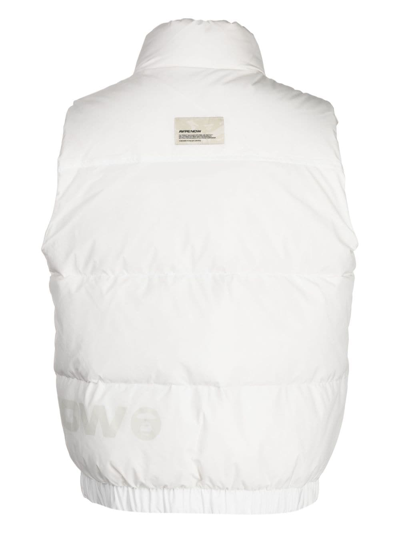 Aape By A Bathing Ape Logo-patch Puffer Gilet In White