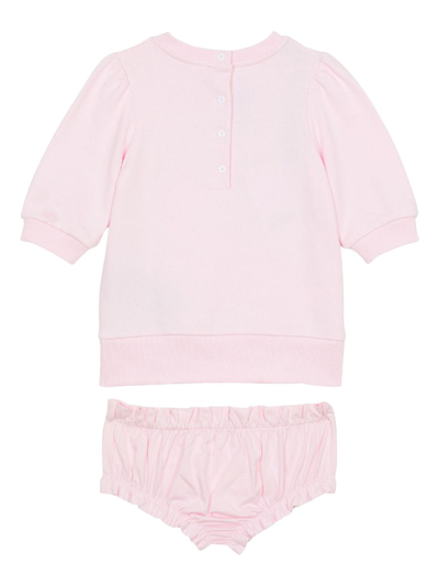 Shop Balmain Logo-print T-shirt Set In Pink