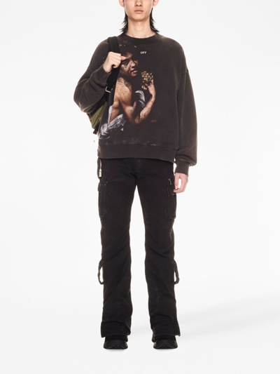 Shop Off-white Bacchus Cotton Sweatshirt In Black