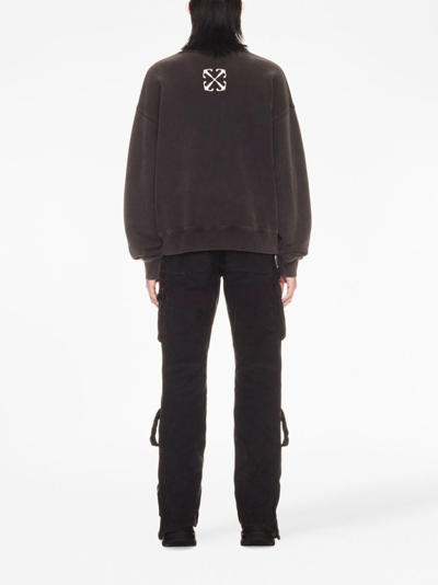 Shop Off-white Bacchus Cotton Sweatshirt In Black