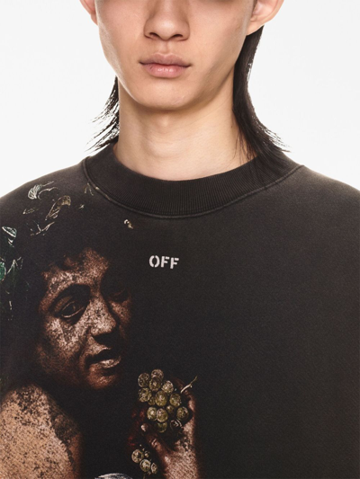 Shop Off-white Bacchus Cotton Sweatshirt In Black