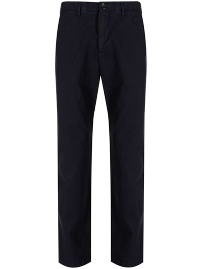 Shop Ps By Paul Smith Zebra-patch Chino Trousers In Blue