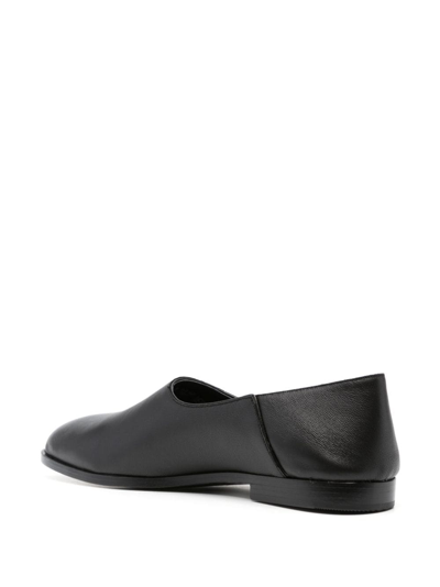 Shop Bally Pointed-toe Leather Loafers In Black