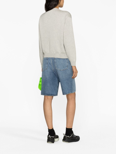 Kenzo Tiger Academy Wool And Cotton Sweater In Grey