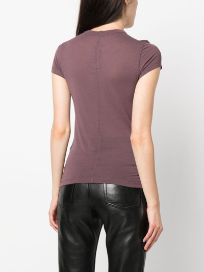 Shop Rick Owens Short-sleeve Crew-neck T-shirt In Purple