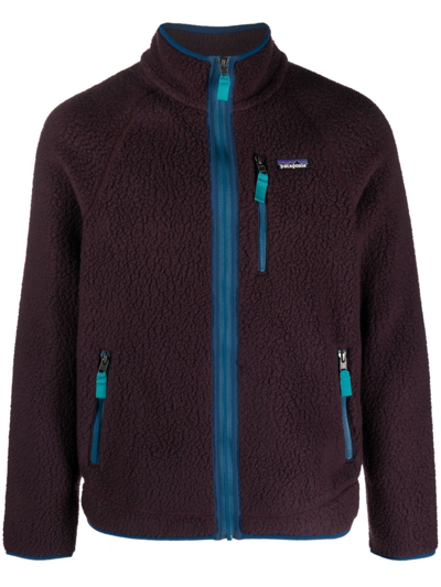 Shop Patagonia Retro Pile Faux-shearling Jacket In Purple