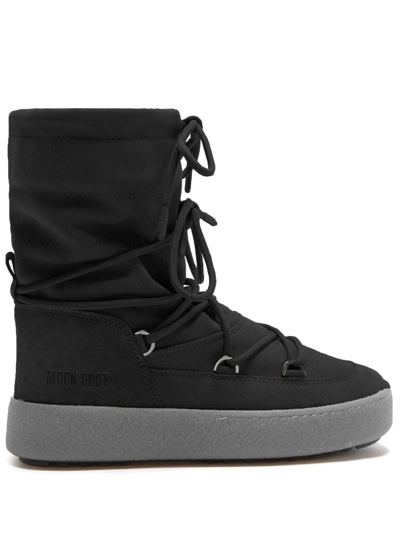 Shop Moon Boot Ltrack Suede Boots In Black