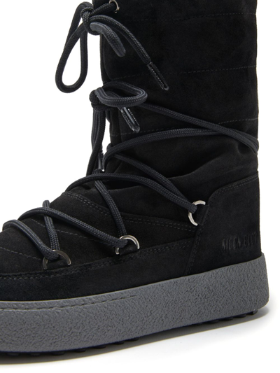 Shop Moon Boot Ltrack Suede Boots In Black