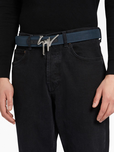Giuseppe Zanotti Giuseppe Logo-lettering Belt In Blue