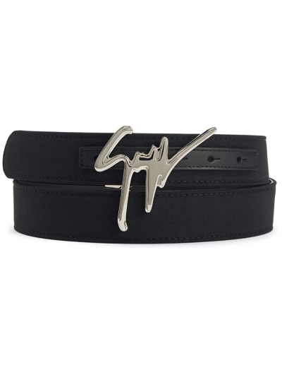 Shop Giuseppe Zanotti Giuseppe Logo-lettering Belt In Black