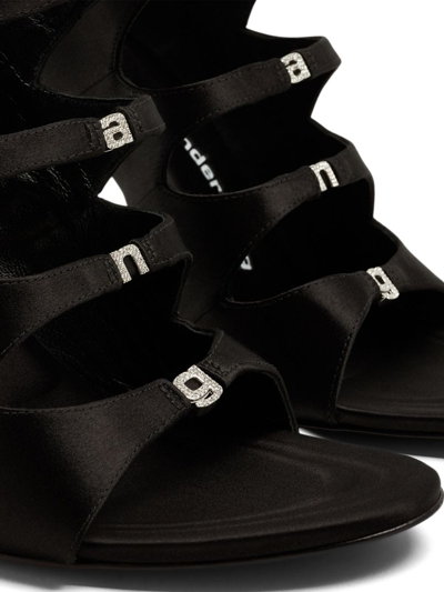 Shop Alexander Wang Lolita 105mm Crystal-embellished Sandals In Black