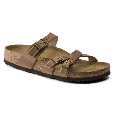 Shop Birkenstock Franca Oiled Leather Sandals In Tobacco Oiled Leather