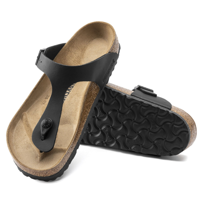 Shop Birkenstock Gizeh Birko-flor Sandal In Black