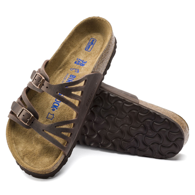 Shop Birkenstock Granada Soft Footbed Oiled Leather Sandal In Habana
