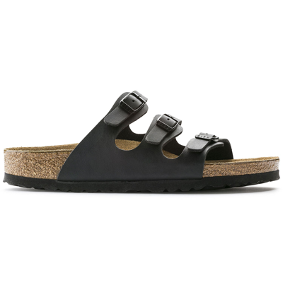 Shop Birkenstock Women Florida Soft Footbed Birko-flor Sandal In Black