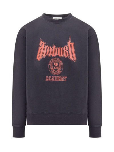 Shop Ambush Academy Logo Printed Sweatshirt In Blue