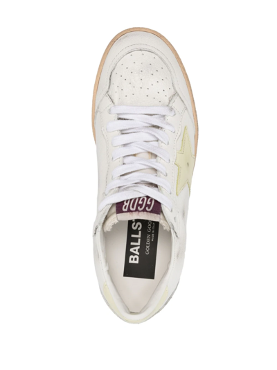 Shop Golden Goose Women Ball Star Sneakers In Clear Yellow/white
