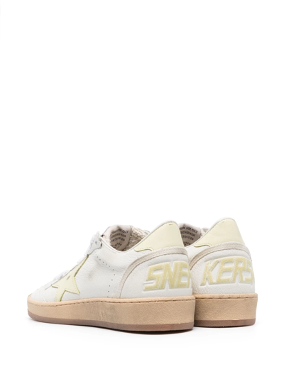 Shop Golden Goose Women Ball Star Sneakers In Clear Yellow/white