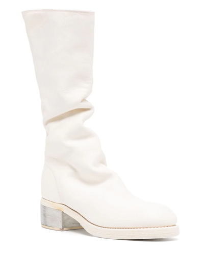 Shop Guidi Women 789zi Metal Heel Soft Horse  Tall Leather Boots In White