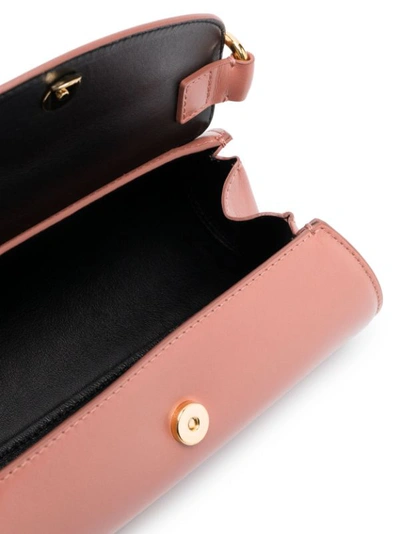 Shop Jil Sander Women Cannolo Mini Shoulder Strap Bag In 904 Cherrywood