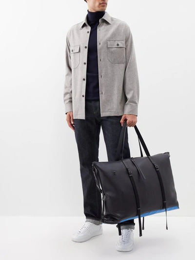 Paul Smith Leather Holdall In Black Blue | ModeSens