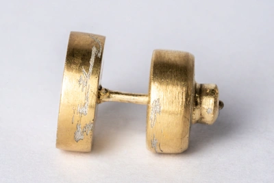 Shop Parts Of Four Stud Earring (0.6 Ct, Diamond Slab, Aga+dia) In Sterling Acid Gold