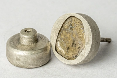 Shop Parts Of Four Stud Earring (0.6 Ct, Diamond Slab, Da+dia) In Silver