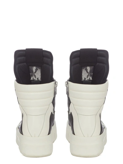 Shop Rick Owens Men Mega Bumper Geobasket Sneakers In 911 Black/milk/milk