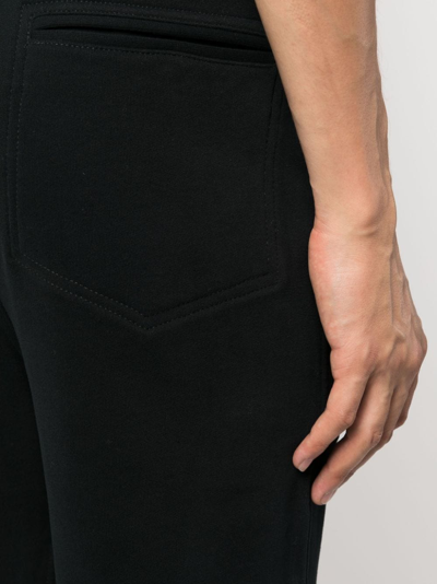 Brunello Cucinelli Black Cotton Blend Straight-leg Trousers In Schwarz