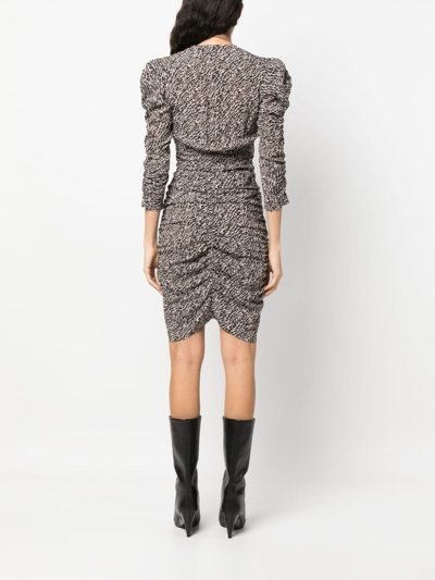 Isabel Marant Celina Floral-print Silk Dress In Schwarz