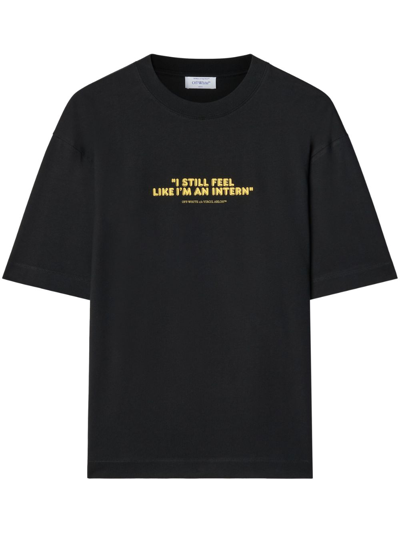 Shop Off-white Intern Skate Short-sleeve T-shirt In Black