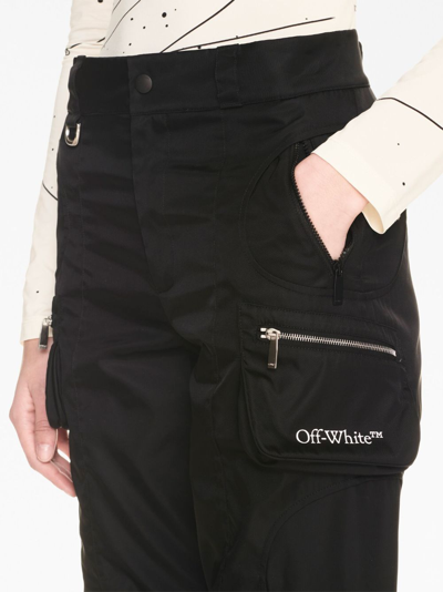 Shop Off-white Book Cargo Trousers In Black