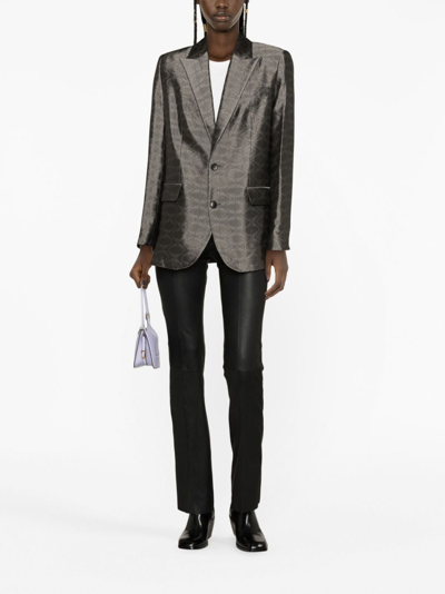 Shop Zadig & Voltaire Vegy Jacquard Blazer In Silver