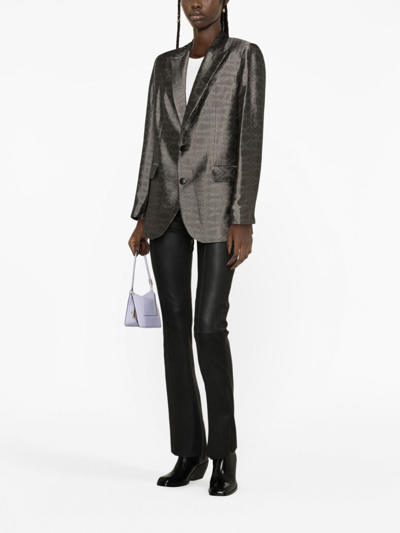 Shop Zadig & Voltaire Vegy Jacquard Blazer In Silver