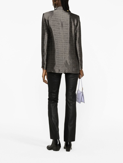 Shop Zadig & Voltaire Vegy Jacquard Blazer In Silver