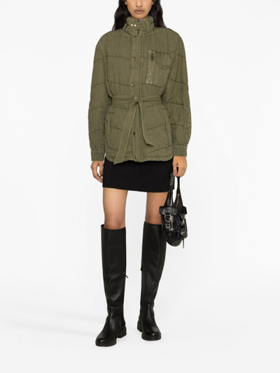 Zadig & Voltaire Kurzer Daunenmantel In Green