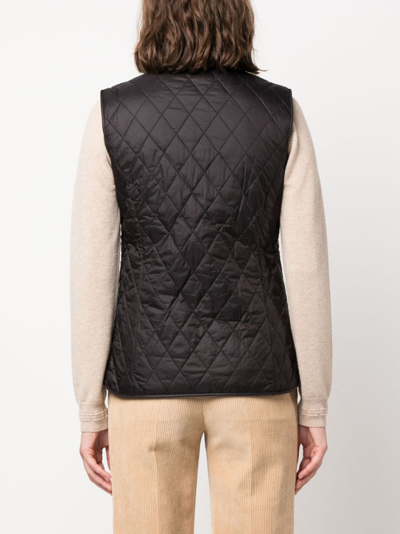 BARBOUR LOGO-EMBROIDERED QUILTED REVERSIBLE GILET 