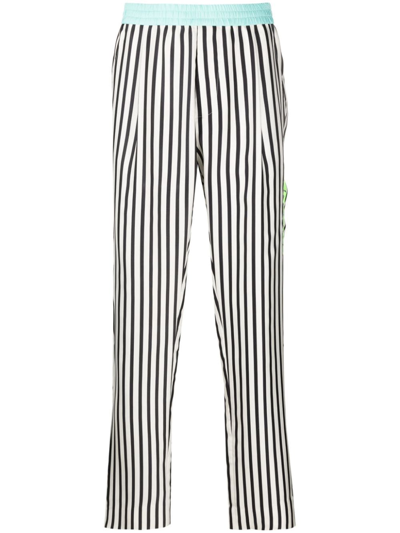 Shop Haider Ackermann X Fila Striped Straight-leg Trousers In Weiss