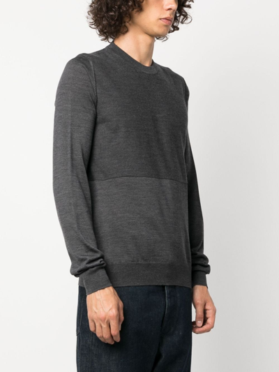 Jil Sander Crew-neck Virgin Wool Jumper In Grau