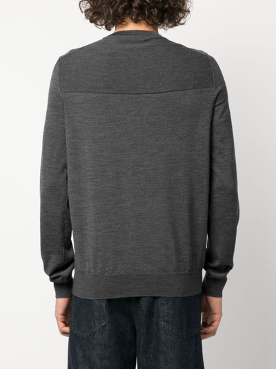 Jil Sander Crew-neck Virgin Wool Jumper In Grau