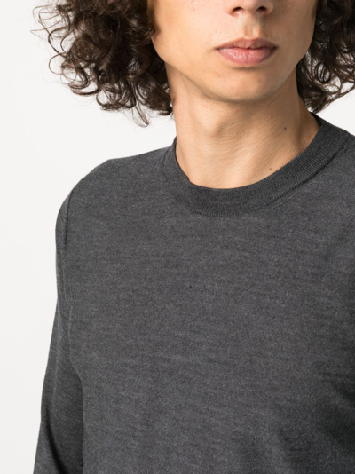 Jil Sander Crew-neck Virgin Wool Jumper In Grau