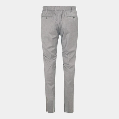 Pt Torino Stretch Modal Blend Pant With Belt Loops In Med Grey