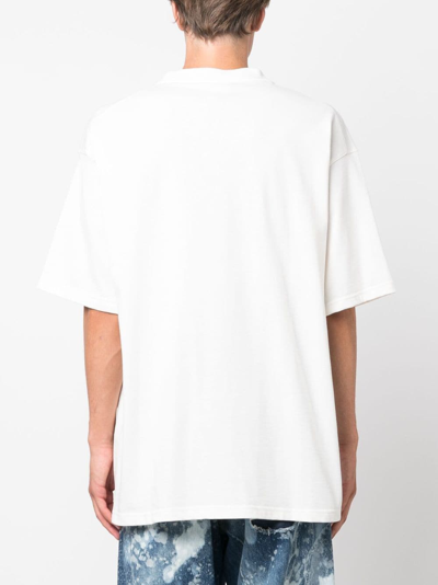 Shop John Richmond Car-print Cotton T-shirt In White