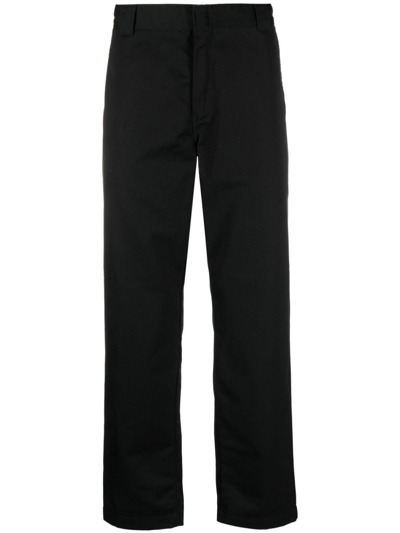 Shop Carhartt Master Logo-patch Trousers In Black