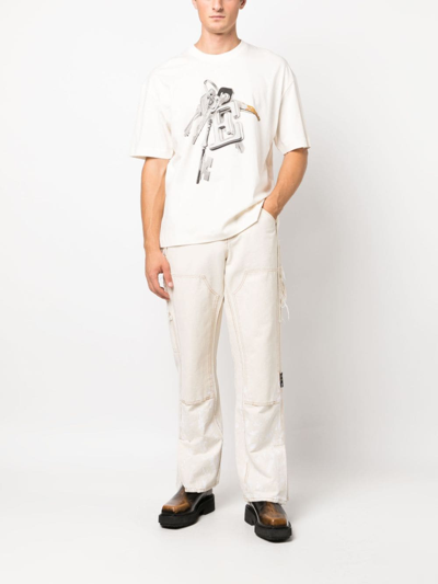 Shop Etudes Studio Spirit Lovelock Organic Cotton T-shirt In Neutrals
