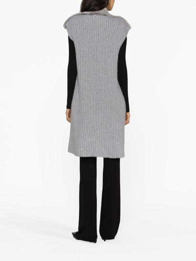 Fabiana Filippi Sleeveless Faux-fur Coat In Grey
