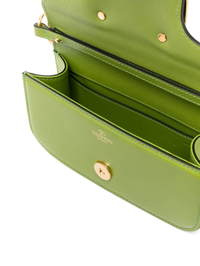 Shop Valentino Locò Vlogo Crossbody Bag In Green