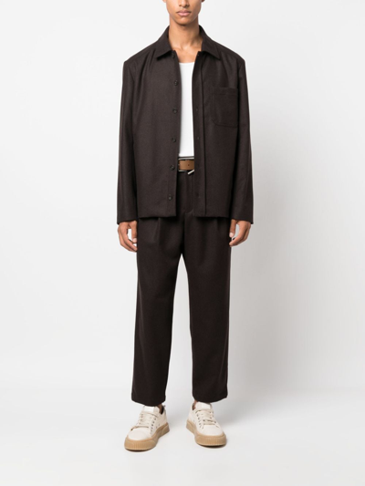 Apc Button-up Jacket In Brown
