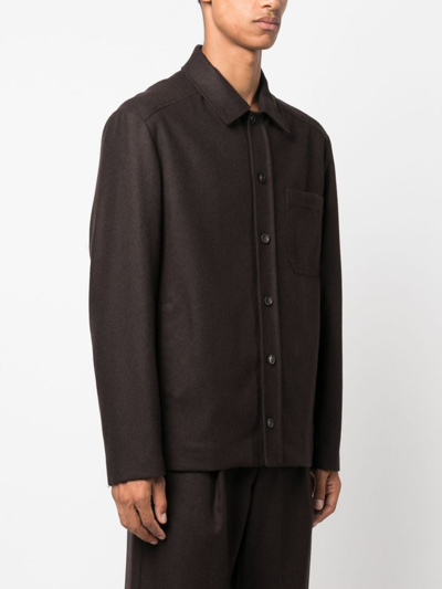 Apc Button-up Jacket In Brown