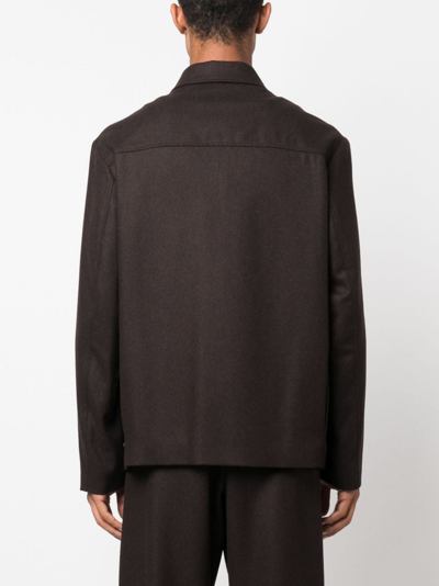 Apc Button-up Jacket In Brown
